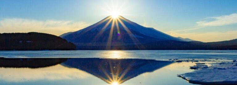 山中湖に映る富士山