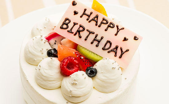 サザンビーチホテル&リゾート沖縄の誕生日ケーキ